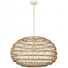 Φωτιστικό Κρεμαστό Καμπάνα Φ60cm E27 230V Καφέ Σχοινί 4041-A